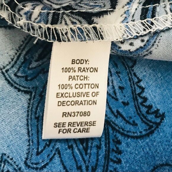 NWT Cato Blue/White Top  - Picture 10 of 12